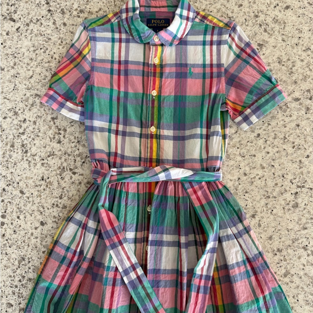 Polo by Ralph Lauren Multicolor Plaid Kids Dress